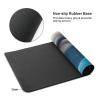 BTCOWZRV Large Mousepad Cute Dolphin Gaming Mousepad 16 X 35.5 in Waterproof Keyboard Mousepad Mat Laptop Desk Mat with Stitched Edges Non-Slip Desk Writing Pad for Office Home, Black view 3
