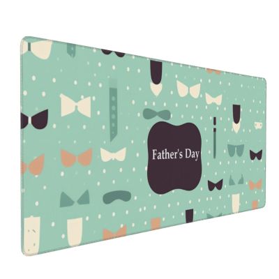 BTCOWZRV Large Mousepad Father's Day Greeting Card Gaming Mousepad 16 X 35.5 in Waterproof Keyboard Mousepad Mat Laptop Desk Mat with Stitched Edges Non-Slip Desk Writing Pad for Office Home, Black