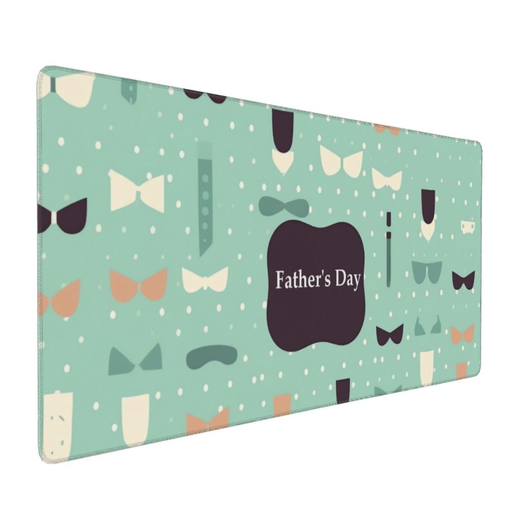 BTCOWZRV Large Mousepad Father's Day Greeting Card Gaming Mousepad 16 X 35.5 in Waterproof Keyboard Mousepad Mat Laptop Desk Mat with Stitched Edges Non-Slip Desk Writing Pad for Office Home, Black