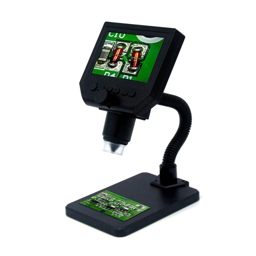 JOEBO Microscope Kit 600X Electronic Digital Video USB Microscope 4.3 Inch for Magnifier Camera Microscope Lens Adapters (Color : Elbow Bracket)