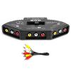 3 in 1 Out Audio Video Splitter Switch Selector, Audio Video Switcher, for DVD VCD VCR TV Game, with AV Cable (Black) view 1