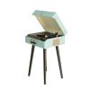 Record Players Retro am fm Radio Record Player Retro Gramophone Portable Record Player Stereo Turntable Player Vinyl blu view 2