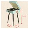 Record Players Retro am fm Radio Record Player Retro Gramophone Portable Record Player Stereo Turntable Player Vinyl blu view 4