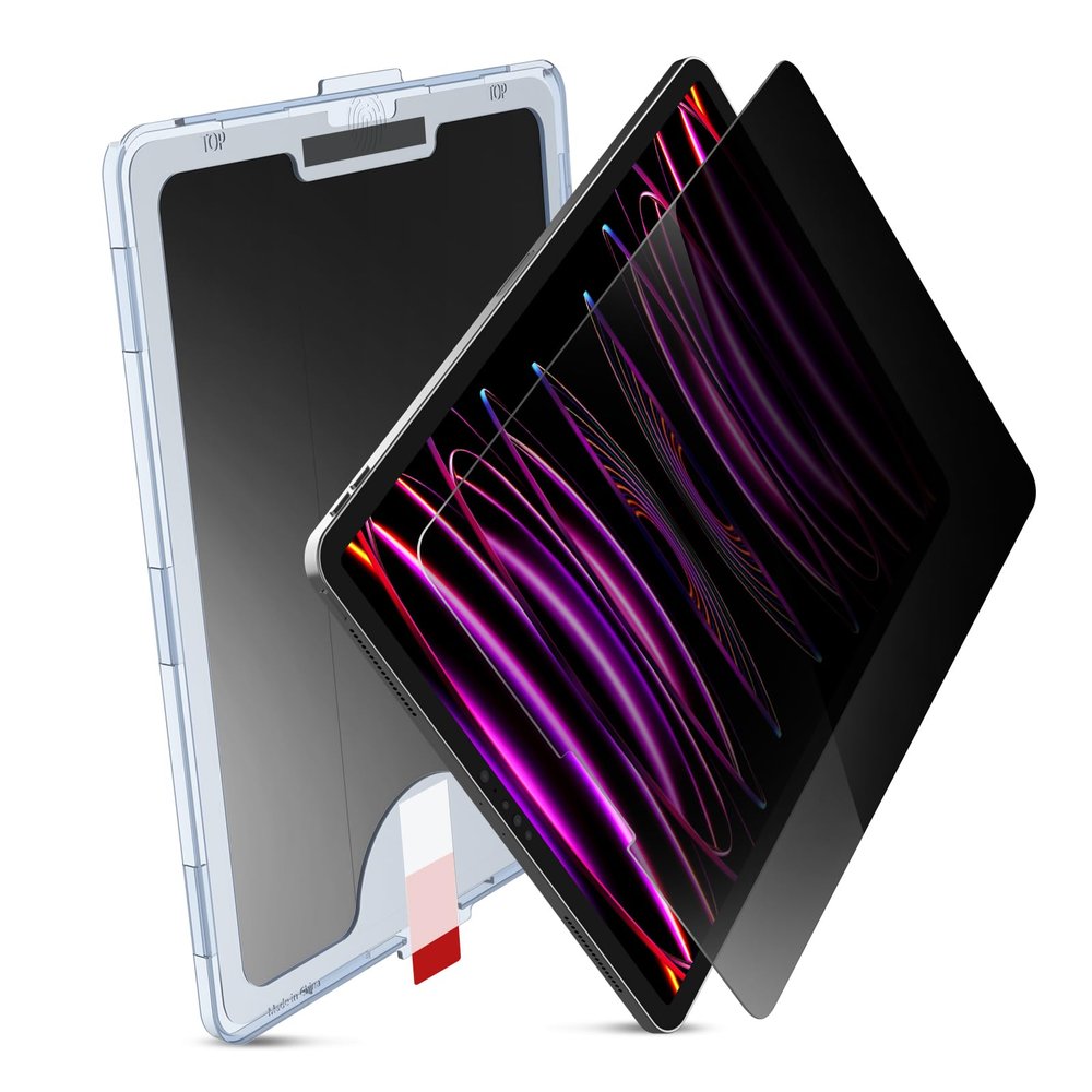 MOBDIK Privacy Screen Protector Compatible with iPad Pro 11 Inch (2022&2021&2020&2018) & iPad Air 5th / 4th Generation (2022&2020), Anti Spy, 9H Tempered Glass, EZ Kit 1 Pack
