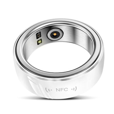 MEETSHERRY Smart Rings for Men Women Advanced Health Fitness Tracker Monitor Sleep Heart Rate Oximetry Activity Waterproof Compatible with iOS&Android White 10# (No Subscription Required)