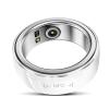 MEETSHERRY Smart Rings for Men Women Advanced Health Fitness Tracker Monitor Sleep Heart Rate Oximetry Activity Waterproof Compatible with iOS&Android White 10# (No Subscription Required)