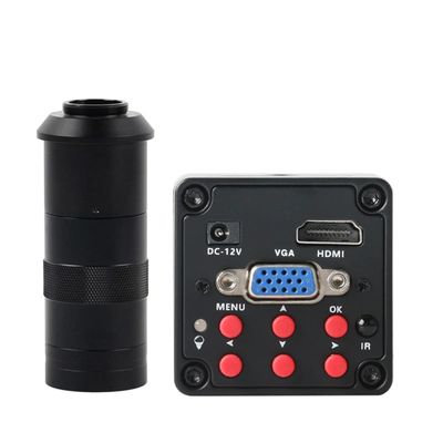 JOEBO Microscope Kit 1080P Sensor Industrial Digital Video Microscope Camera Microscope Lens Adapters (Color : with 100x Lens)