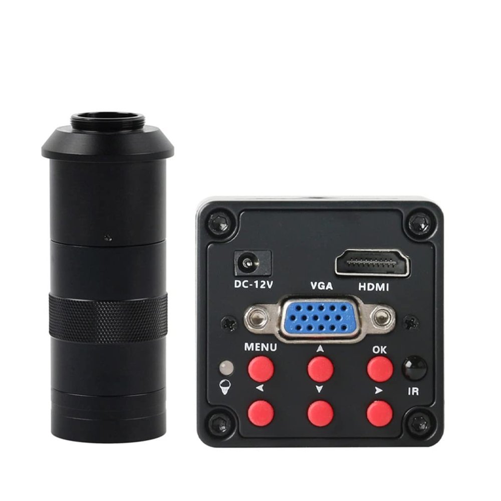 JOEBO Microscope Kit 1080P Sensor Industrial Digital Video Microscope Camera Microscope Lens Adapters (Color : with 100x Lens)
