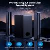 INFITBO Sound Bar for Smart TV 2.1CH 190W Peak Power Soundbar with Subwoofer Detachable 2-in-1 BT 5.4 Surround Sound System 12L Deep Bass for PC Game with HD-ARC/Opt/USB/AUX Home Theater view 2