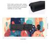 Large Mousepad Flat Style Illustration Gaming Mousepad 16 X 35.5 in Waterproof Keyboard Mousepad Mat Laptop Desk Mat with Stitched Edges Non-Slip Desk Writing Pad for Office Home view 2