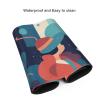 Large Mousepad Flat Style Illustration Gaming Mousepad 16 X 35.5 in Waterproof Keyboard Mousepad Mat Laptop Desk Mat with Stitched Edges Non-Slip Desk Writing Pad for Office Home view 4