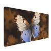 Large Mousepad Butterfly Picture On Brown Background Gaming Mousepad 16 X 35.5 in Waterproof Keyboard Mousepad Mat Laptop Desk Mat with Stitched Edges Non-Slip Desk Writing Pad for Office Home, Black view 1