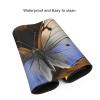 Large Mousepad Butterfly Picture On Brown Background Gaming Mousepad 16 X 35.5 in Waterproof Keyboard Mousepad Mat Laptop Desk Mat with Stitched Edges Non-Slip Desk Writing Pad for Office Home, Black view 4