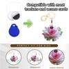 BORKUANA Leather Keychain Holder Case Compatible with Apple AirTag, Cute Protective Air Tag Cover with Keychain Ring, Anti-Scratch Finder GPS Tracker Case for Wallet Keys(Lotus) view 4