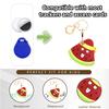 BORKUANA Leather Keychain Holder Case Compatible with Apple AirTag, Cute Protective Air Tag Cover with Keychain Ring, Anti-Scratch Finder GPS Tracker Case for Wallet Keys(Watermelon-A) view 4