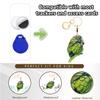 BORKUANA Leather Keychain Holder Case Compatible with Apple AirTag, Cute Protective Air Tag Cover with Keychain Ring, Anti-Scratch Finder GPS Tracker Case for Wallet Keys(Green Bird) view 4