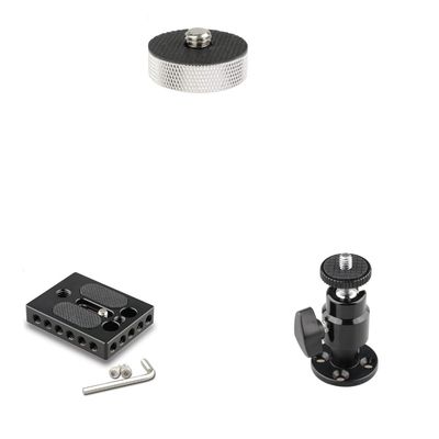 CAMVATE 1/4"-20 Female to 3/8"-16 Male Screw + Studio Video Wall Ceiling Mount + Camera Baseplate