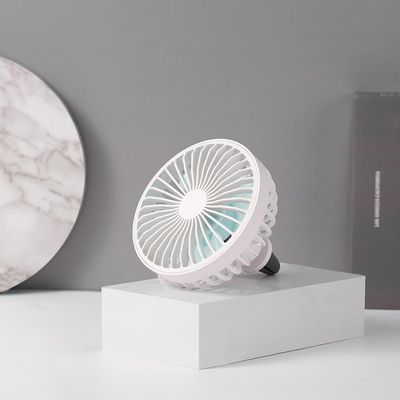 UPWONEA Small Car Fan, Auto Mini Fan with Light, USB Portable Personal Fan, Travel Camping Cooling Fan, USB Powered Lighted Fan,Air Conditioning Vent Auxiliary Fan, 3 Speed Adjustable,White