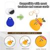 BORKUANA Leather Keychain Holder Case Compatible with Apple AirTag, Cute Protective Air Tag Cover with Keychain Ring, Anti-Scratch Finder GPS Tracker Case for Wallet Keys(Angry Pear) view 4