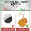 BORKUANA Leather Keychain Holder Case Compatible with Apple AirTag, Cute Protective Air Tag Cover with Keychain Ring, Anti-Scratch Finder GPS Tracker Case for Wallet Keys(Potato) view 3