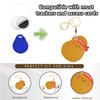 BORKUANA Leather Keychain Holder Case Compatible with Apple AirTag, Cute Protective Air Tag Cover with Keychain Ring, Anti-Scratch Finder GPS Tracker Case for Wallet Keys(Potato) view 4