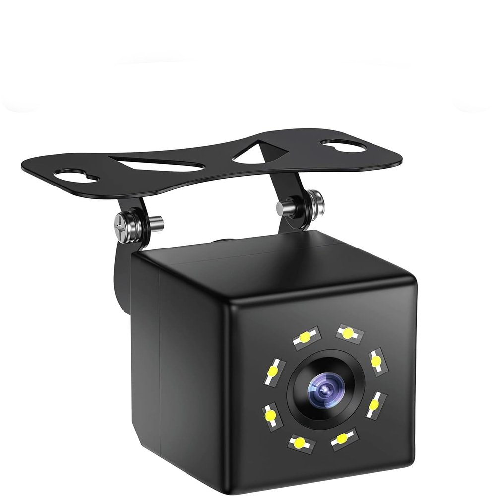Rear reversing Camera Night Vision HD 170 Degree Wide View Angle with 8 LEDs, License Plate Backup Camera Waterproof Reverse Camera for Cars/Truck/Camper