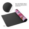 Large Mousepad Cute Rain Flowers Gaming Mousepad 16 X 35.5 in Waterproof Keyboard Mousepad Mat Laptop Desk Mat with Stitched Edges Non-Slip Desk Writing Pad for Office Home view 3