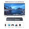 MT-VIKI 4K Seamless HDMI Switch 4 Port w/ 3.5mm AudioOutput + IR Remote, 4K@30Hz HDMI Switcher Selector 4 in 1 Out, 4:4:4, 18Gbps, RS232 view 2