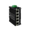 Industrial 5-Port Gigabit Ethernet Switch, All 5 Ports 10/100/1000Mbps RJ45, Wide 12-48V DC Input, Rugged Metal Housing, Compact IP40, DIN-Rail Mount, Ideal for Solar Power/RV Truck/VoIP Systems view 1