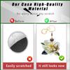 BORKUANA Leather Keychain Holder Case Compatible with Apple AirTag, Cute Protective Air Tag Cover with Keychain Ring, Anti-Scratch Finder GPS Tracker Case for Wallet Keys(White Peony) view 3
