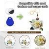 BORKUANA Leather Keychain Holder Case Compatible with Apple AirTag, Cute Protective Air Tag Cover with Keychain Ring, Anti-Scratch Finder GPS Tracker Case for Wallet Keys(White Peony) view 4