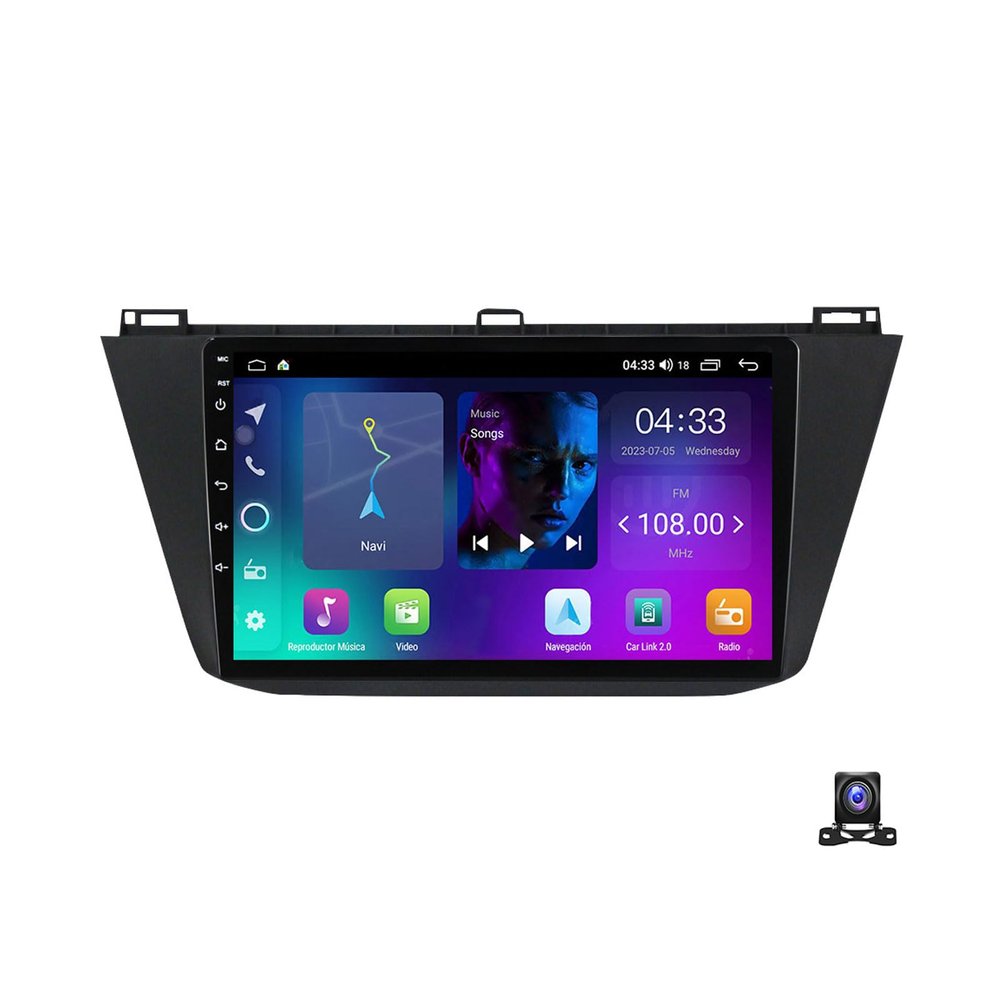 EsaSam 9 Inch Android 13 Car Stereo Multimedia Car Radio for VW Tiguan 2017~2019 GPS Navigation MP5 Player with 4G/USB/RDS/DSP/Carplay/Auto+ AHD Backup Camera,4 core nf2 2g+32g