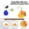 BORKUANA Leather Keychain Holder Case Compatible with Apple AirTag, Cute Protective Air Tag Cover with Keychain Ring, Anti-Scratch Finder GPS Tracker Case for Wallet Keys(Mango) view 4