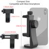 EszkozTA Cell Phone Tripod Mount Adapter, Universal Phone Holder Adjustable Clamp, 360 Degree Rotatable Bracket 1/4" Screw Clip for iPhone, Samsumg, Selfie Stick, Monopod (Black-1 Pack) view 2