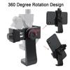 EszkozTA Cell Phone Tripod Mount Adapter, Universal Phone Holder Adjustable Clamp, 360 Degree Rotatable Bracket 1/4" Screw Clip for iPhone, Samsumg, Selfie Stick, Monopod (Black-1 Pack) view 3