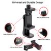 EszkozTA Cell Phone Tripod Mount Adapter, Universal Phone Holder Adjustable Clamp, 360 Degree Rotatable Bracket 1/4" Screw Clip for iPhone, Samsumg, Selfie Stick, Monopod (Black-1 Pack) view 4