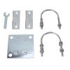 Antenna Mast Clamp V Jaw Block with U Bolts, Adjustment Aluminum Alloy, Antenna Mast Bracket Mount for Roof Wall (B) view 2