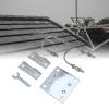 Antenna Mast Clamp V Jaw Block with U Bolts, Adjustment Aluminum Alloy, Antenna Mast Bracket Mount for Roof Wall (B) view 3