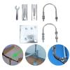 Antenna Mast Clamp V Jaw Block with U Bolts, Adjustment Aluminum Alloy, Antenna Mast Bracket Mount for Roof Wall (B) view 4