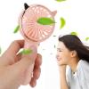 RTYUSWL Cat Ears Mini Portable Fan Small Handheld Fan with 3 Speeds USB Rechargeable Fan with Base for Kids Girls Woman Home Office Outdoor Travel(Pink) view 2