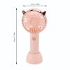 RTYUSWL Cat Ears Mini Portable Fan Small Handheld Fan with 3 Speeds USB Rechargeable Fan with Base for Kids Girls Woman Home Office Outdoor Travel(Pink) view 4