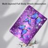 Case for Samsung Galaxy Tab A9 Plus 11 inch 2023Slim Fit Foldable Standing Cover Case with Auto Sleep/Wake for Galaxy Tab A9+ 112023 Model (SM-X210/X216/X218)Blue Butterfly Purple Background view 3