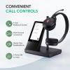 Yealink WH66 Wireless Headset with 4" Screen, DECT Headset for Teams,Zoom Skype Certified,525ft Range,Full-Duplex Speaker,14H Call Time,Office Work Headphone for Desk Phone,PC view 2