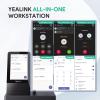 Yealink WH66 Wireless Headset with 4" Screen, DECT Headset for Teams,Zoom Skype Certified,525ft Range,Full-Duplex Speaker,14H Call Time,Office Work Headphone for Desk Phone,PC view 3