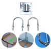 Antenna Mast Clamp V Jaw Block with U Bolts, Adjustment Aluminum Alloy, Antenna Mast Bracket Mount for Roof Wall (A) view 2