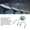 Antenna Mast Clamp V Jaw Block with U Bolts, Adjustment Aluminum Alloy, Antenna Mast Bracket Mount for Roof Wall (A) view 4