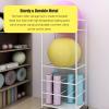 Aimery Yoga Mat Storage Holder with Wheels, Yoga Storage OrganizerWorkout Equipment Storage Organizer,Exercise Ball Holder, Yoga Ball Holder,Pregnancy Ball Organizer(Gold) view 3
