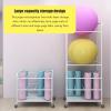 Aimery Yoga Mat Storage Holder with Wheels, Yoga Storage OrganizerWorkout Equipment Storage Organizer,Exercise Ball Holder, Yoga Ball Holder,Pregnancy Ball Organizer(Gold) view 4