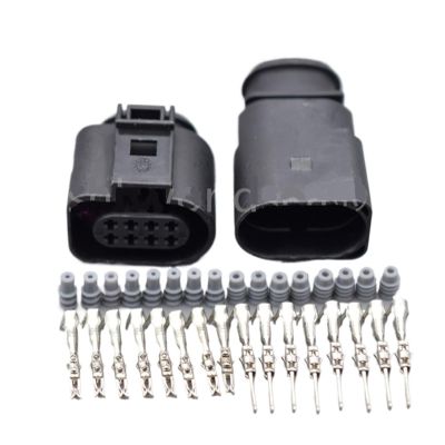 8 Pin 1J0 973 714 1J0 973 814 1.5mm Auto Connector Car Radar Gearbox Wiring Harness Socket 1J0973714 (Color : 1set male female)