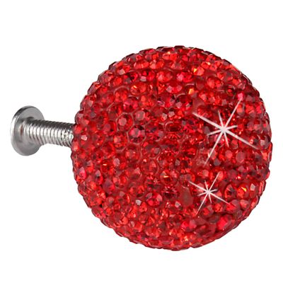 Cabinet Handles, 1 Set Crystal Knobs Cabinet Knobs Crystal Cabinet Knobs Knobs Pull Knob Door Knobs Pull Cabinet Pull Crystal Ball (Color : Red, Size : 3X3cm)